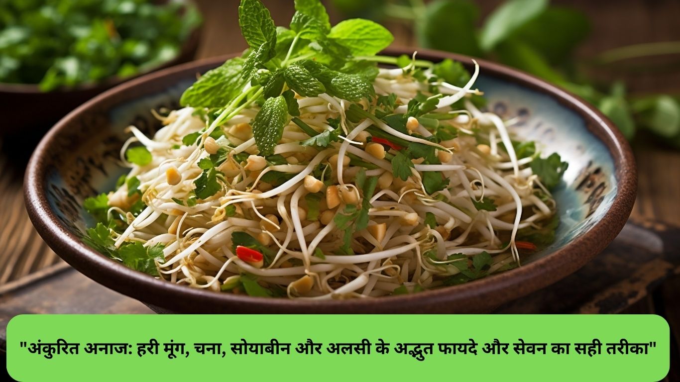 चना, हरी मूंग, सोयाबीन और अलसी को अंकुरित करके खाने से मिलता है अनोखे फायदे और सही तरीका